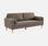 Gerades Sofa braun - Bjorn - 3er Sofa mit Holzbeinen in skandinavischem Design | sweeek