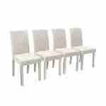 Set of 4 fabric dining chairs with wooden legs - Rita - Beige Photo2