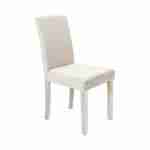 Set of 4 fabric dining chairs with wooden legs - Rita - Beige Photo3