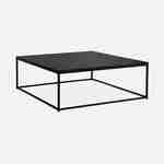 Table basse, Industrielle, structure métal noir, L 100 x l 100 x H 36cm Photo3