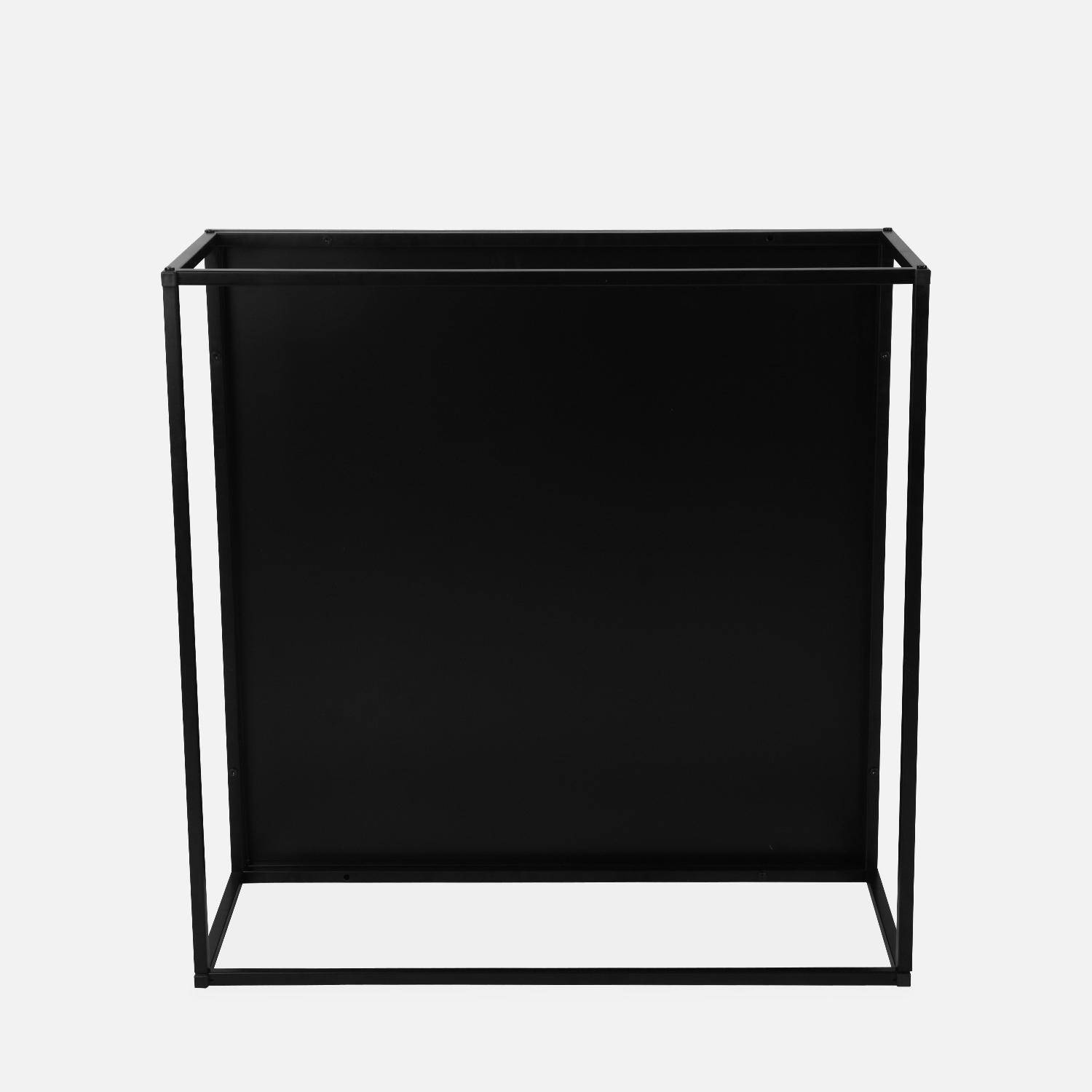 Table basse, Industrielle, structure métal noir, L 80 x l 80 x H 36cm,sweeek,Photo5