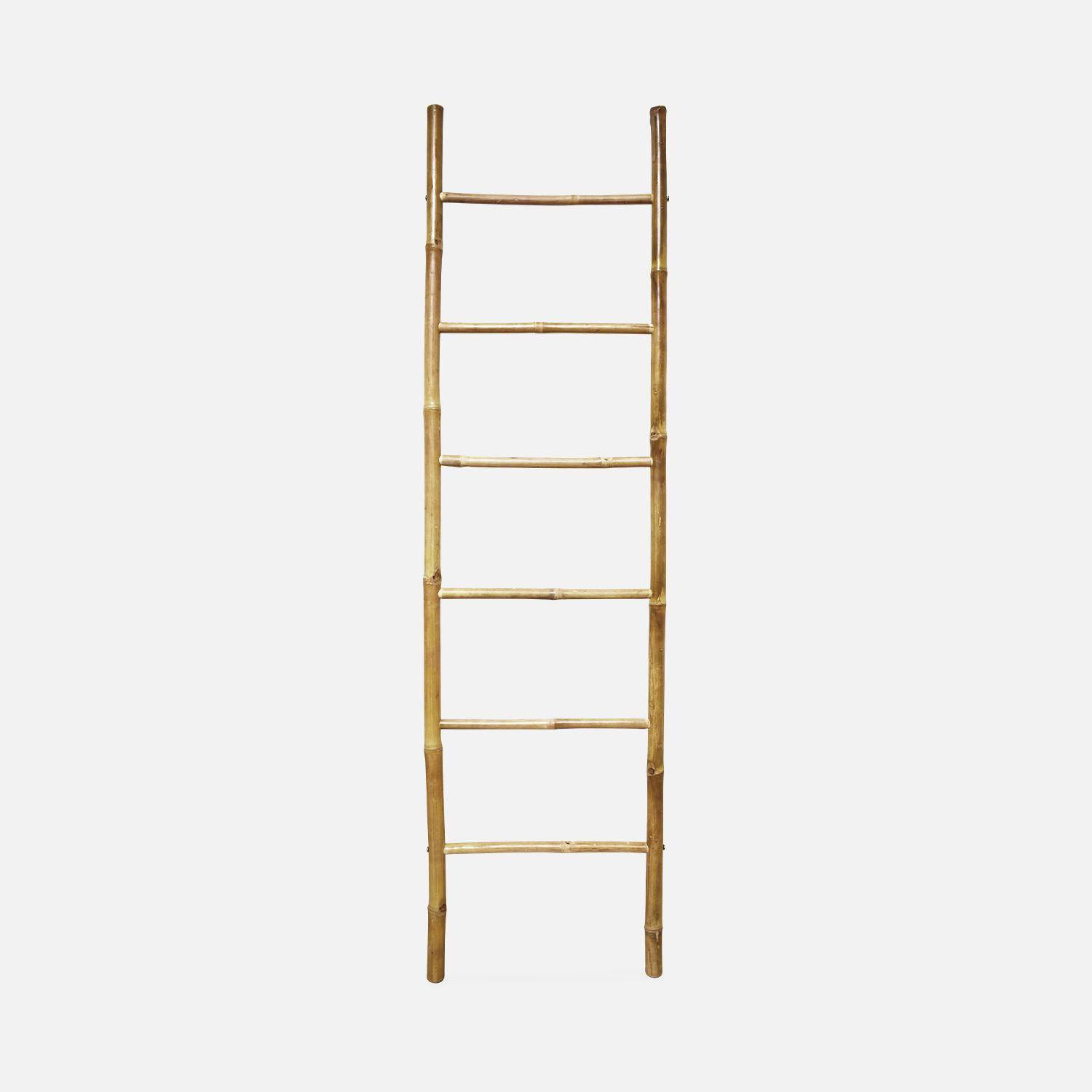 Decoratieve ladder, Fiji, 6 bamboe treden, L 50 x B 3 x H 190cm,sweeek,Photo4