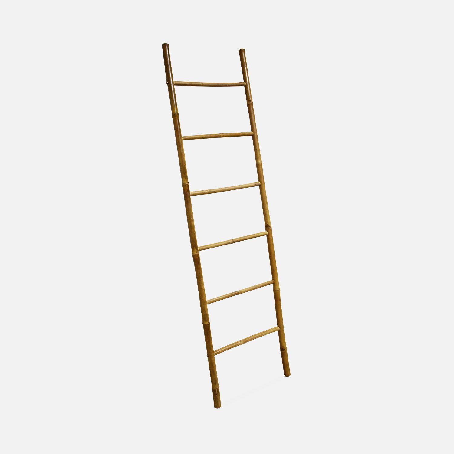 Decoratieve ladder, Fiji, 6 bamboe treden, L 50 x B 3 x H 190cm Photo3