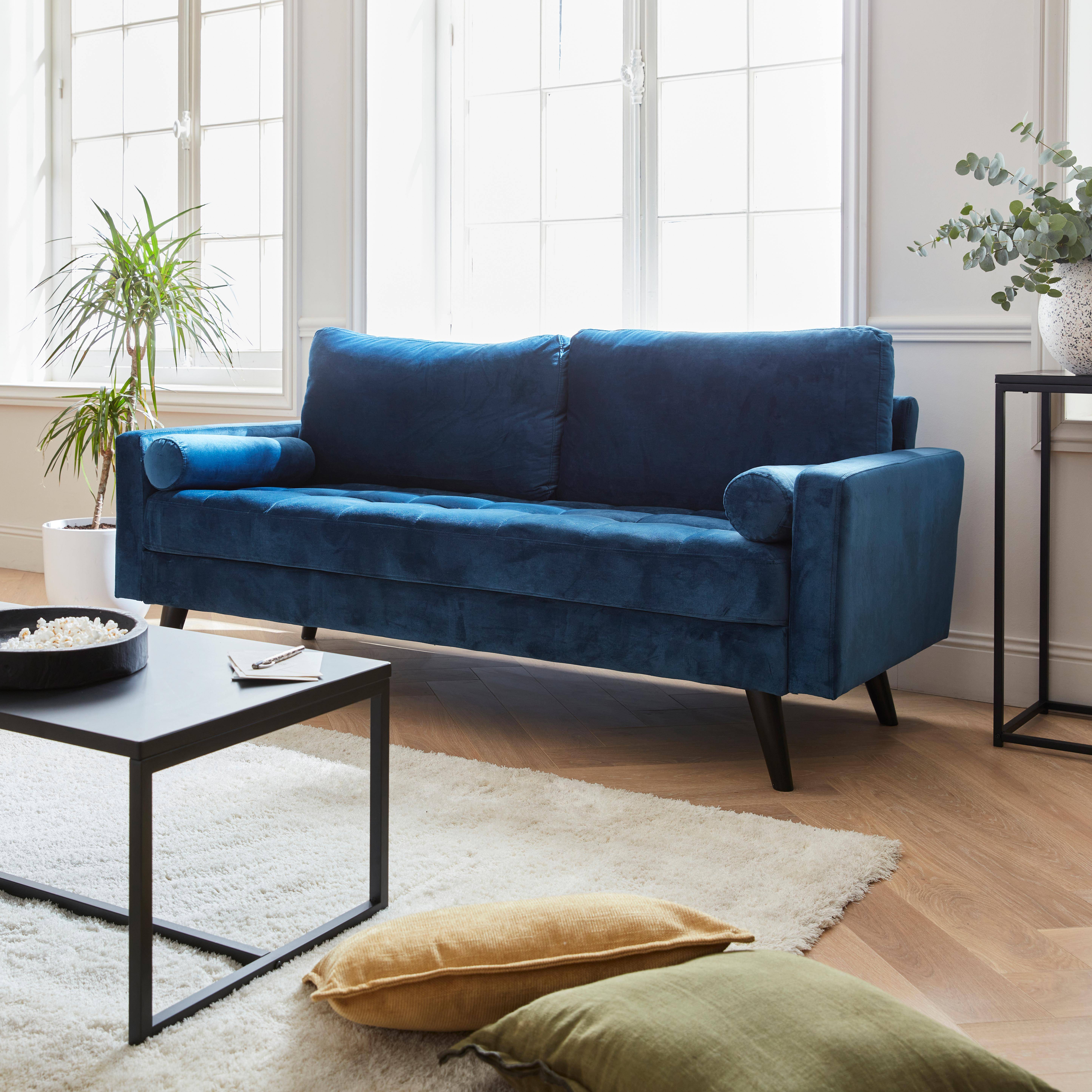 3-seater fabric sofa with vintage style, Ivar, 177x81x69.5 cm,sweeek,Photo1