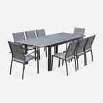 Ausziehbarer Tisch - Chicago Dunkelgrau - Aluminiumtisch 175/245cm mit Tischverlängerung Photo3