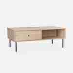 Table basse, Braga, un tiroir, deux espaces de rangement, L 110 x l 59 x H 41cm Photo3