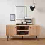TV-meubel, Braga, twee deuren, twee nissen, een plank, L 120 x B 39 x H 56.2cm Photo2