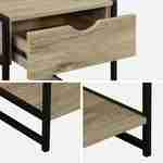Conjunto de 2 mesas de cabeceira, Loft, uma gaveta, uma prateleira, C 40 x L 40 x A 50cm Photo9