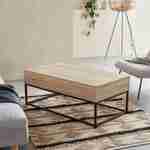 Tavolino, soppalco, 1 piano pieghevole, due vani portaoggetti, L 100 cm x L 55 cm x H 40,5 cm Photo3
