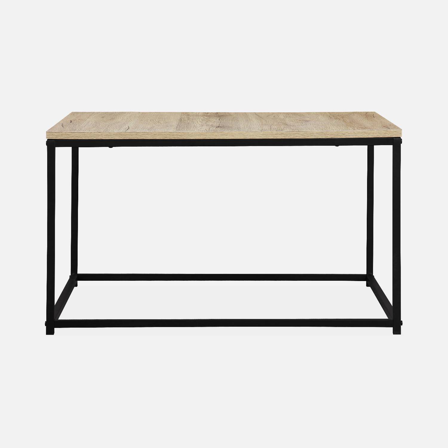 Industrial Square Coffee table, metal, L70cm xW70cmxH40cm,sweeek,Photo4