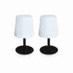 LAMPADA S COLOR - Lot de 2 lampes de table LED de 28cm noire - Lampes de table décorative lumineuse, Ø 16cm Photo4