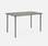 4-seater rectangular steel garden table, 120x70cm, Khaki Green | sweeek
