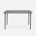 4-seater rectangular steel garden table, 120x70cm - Amelia - Khaki Green Photo5