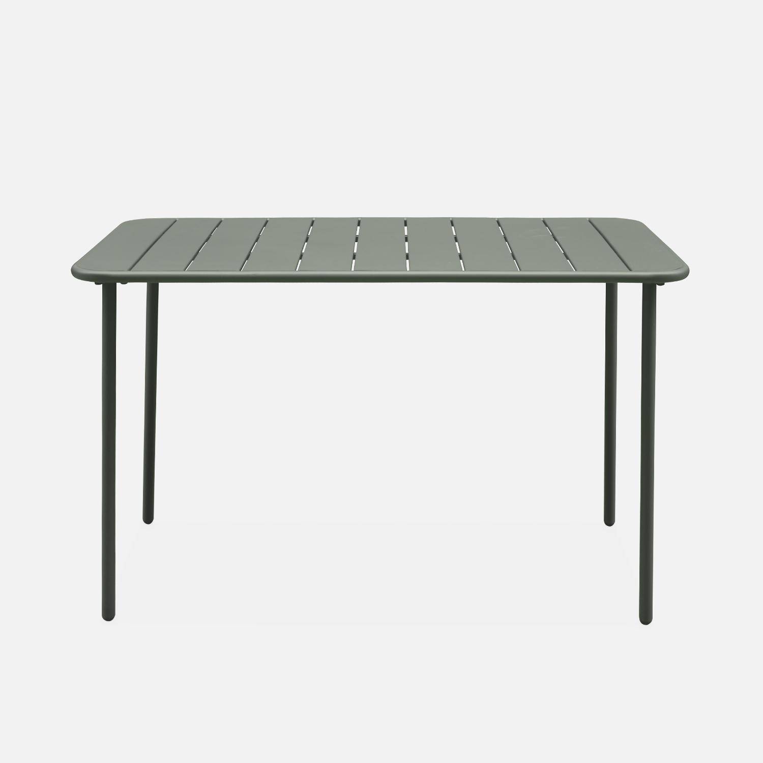 Gartentisch aus Metall, 4 Plätze, Savanne, Amelia, 120 x 70 cm Photo5