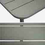 4-seater rectangular steel garden table, 120x70cm - Amelia - Khaki Green Photo6
