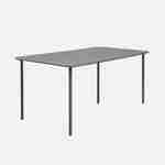 6-8 Seater metal garden table, 160x90xH72.5cm, green Photo3
