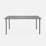 6-8 Seater metal garden table, 160x90xH72.5cm, green Photo5