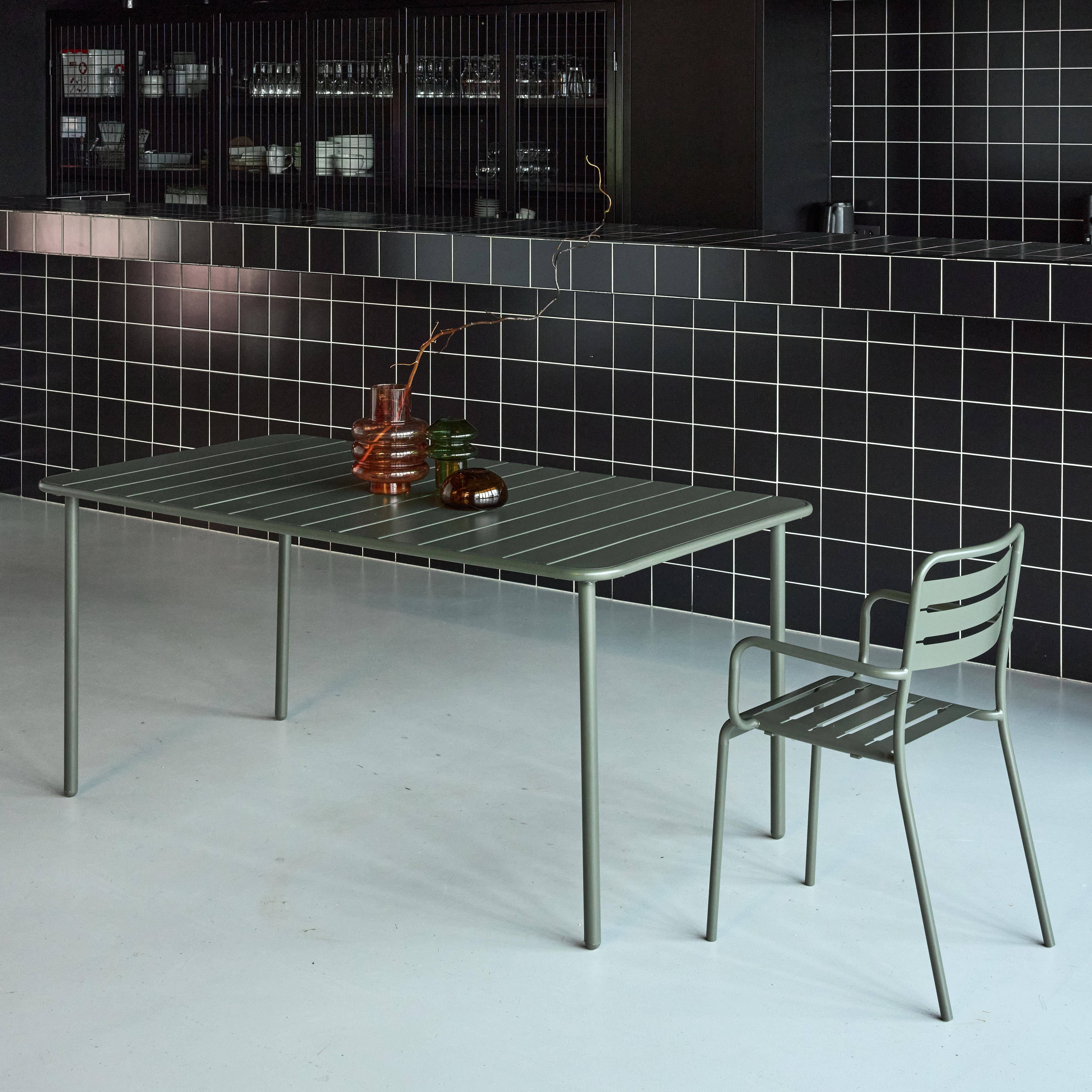 Table de jardin métal 6-8 places, savane, Amelia, 160x90xH72.5cm ,sweeek,Photo2