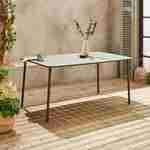 6-8 Seater metal garden table, 160x90xH72.5cm, green Photo1