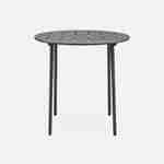 2-seater round steel garden table, Ø75cm - Amelia - Anthracite Photo5