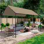 Gartenlaube 3 x 4 m mit Dach aus Polyestergewebe 160 g/m², L 297 x T 400 x H 201/287 cm Photo1