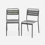 Lote de 2 sillas de jardín de acero, 2 asientos, sabana, Amelia, A44 x P52 x Alt79cm Photo4