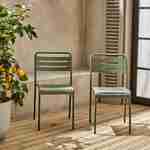 Lote de 2 sillas de jardín de acero, 2 asientos, sabana, Amelia, A44 x P52 x Alt79cm Photo1
