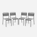 Jeu de 4 chaises de jardin en acier, 4 places, savannah, Amelia, L44 x P52 x H79cm Photo3
