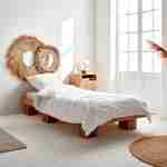 Bettwäschegarnitur aus weißer Baumwoll-Gaze / Baumwolle, 1 Person, 1 Bettbezug mit 1 Kopfkissenbezug 140 x 200 cm Photo1
