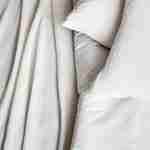Bettwäschegarnitur aus weißer Baumwoll-Gaze / Baumwolle, 2  Personen, 1 Bettbezug mit 2 Kopfkissenbezügen 240 x 220 cm Photo2