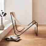 Fauteuil relax, structure en métal, assise en toile, avec repose-tête Photo4