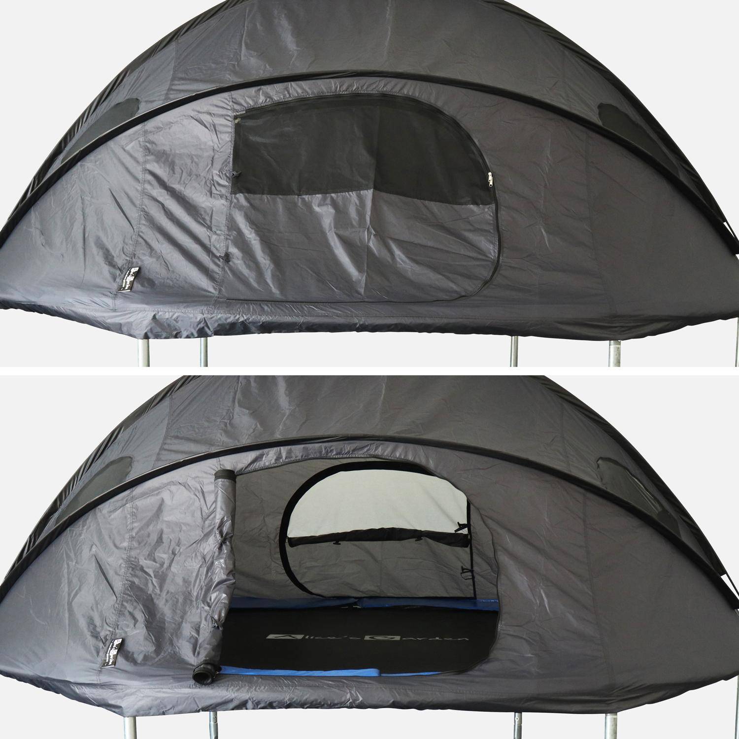Trampoline 305cm bleu avec pack d'accessoires + Tente de camping avec sac de transport,sweeek,Photo4