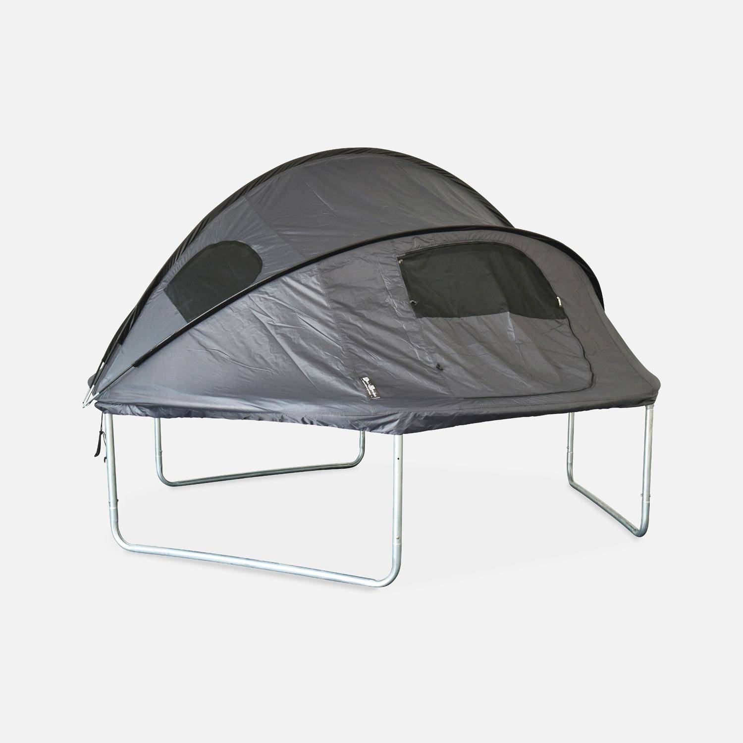 Trampoline 305cm bleu avec pack d'accessoires + Tente de camping avec sac de transport Photo3