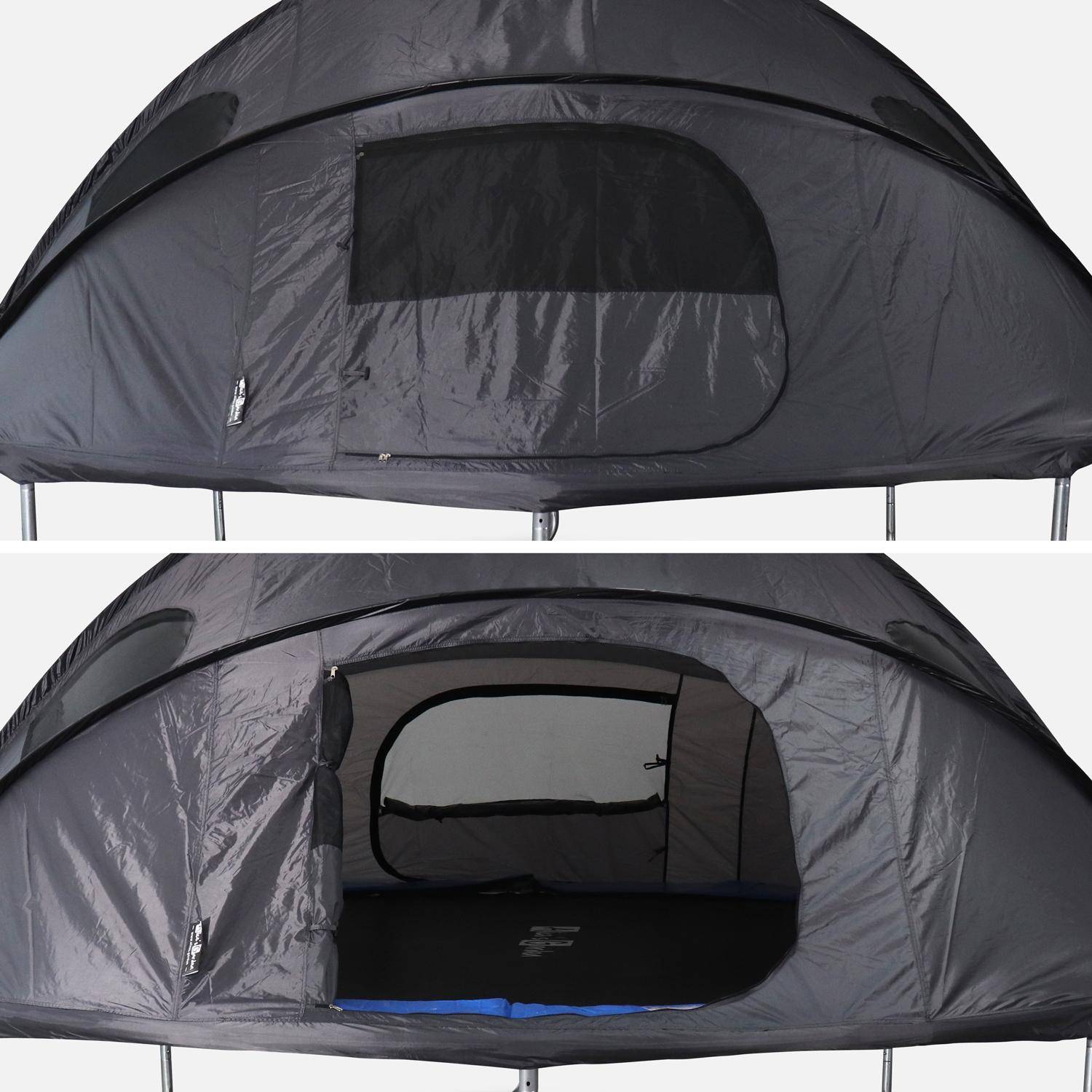 Trampoline 370 bleu avec pack d'accessoires + tente de camping,sweeek,Photo4