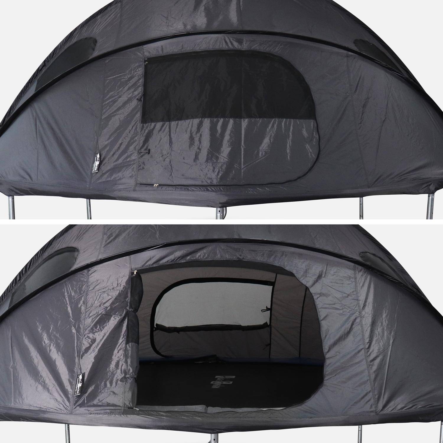 Trampoline 370 gris avec pack d'accessoires + tente de camping avec sac de transport,sweeek,Photo5