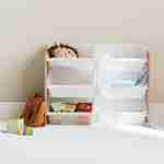 Aufbewahrungsregal für Kinder mit 6 Boxen - Tobias - MDF Holzdekor, B 84 x T 29,5 x H 60 cm Photo1