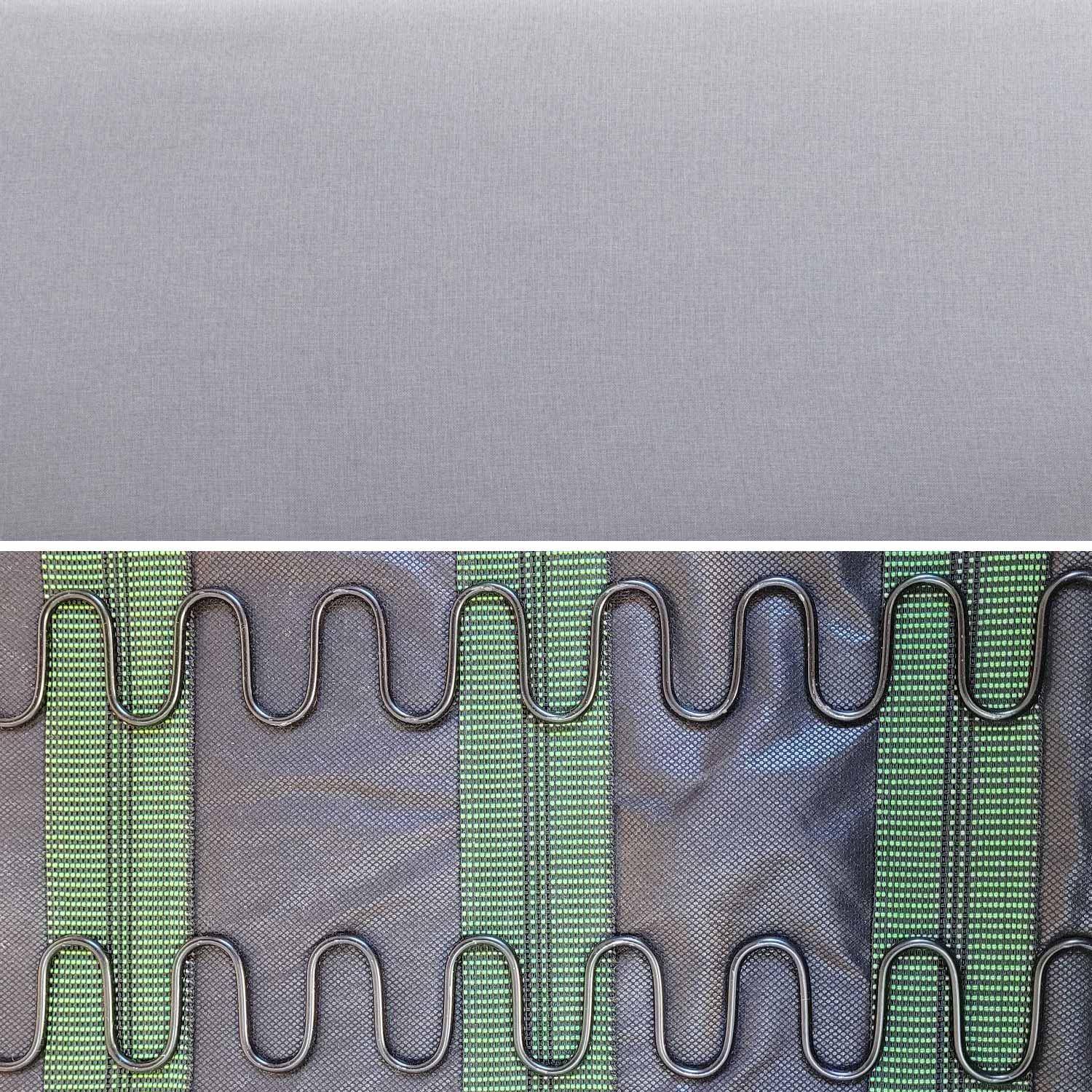 Banquette Capitonnée Classique – Bois Naturel Et Polyester Gris – 110 X 37 X 49 Cm – Neuve