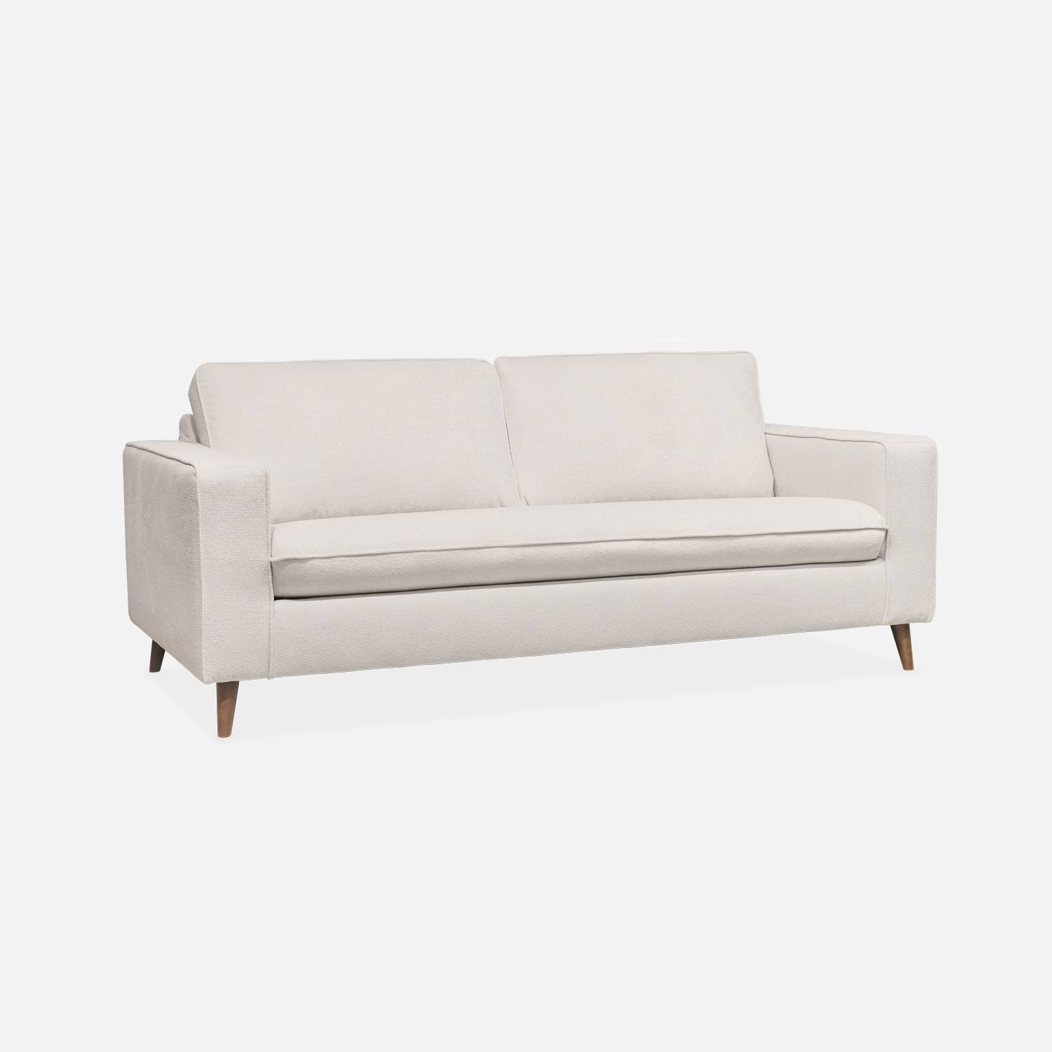 Sofa Bett 3-Sitzer Elfenbein Matratze 12cm  | sweeek