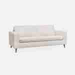Canapé lit 3 places ivoire avec matelas 12cm d'épaisseur, fabriqué en France  Photo6