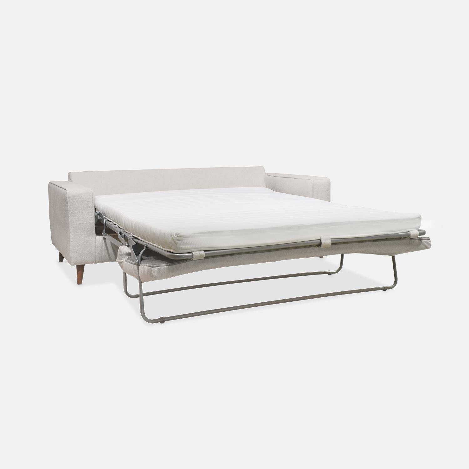 Sofá cama convertible de plazas con colchón de 12cm, Marfil