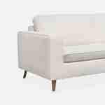 Canapé lit 3 places ivoire avec matelas 12cm d'épaisseur, fabriqué en France  Photo10