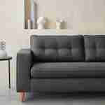 Canapé lit 3 places anthracite avec matelas 12cm d'épaisseur, fabriqué en France  Photo5