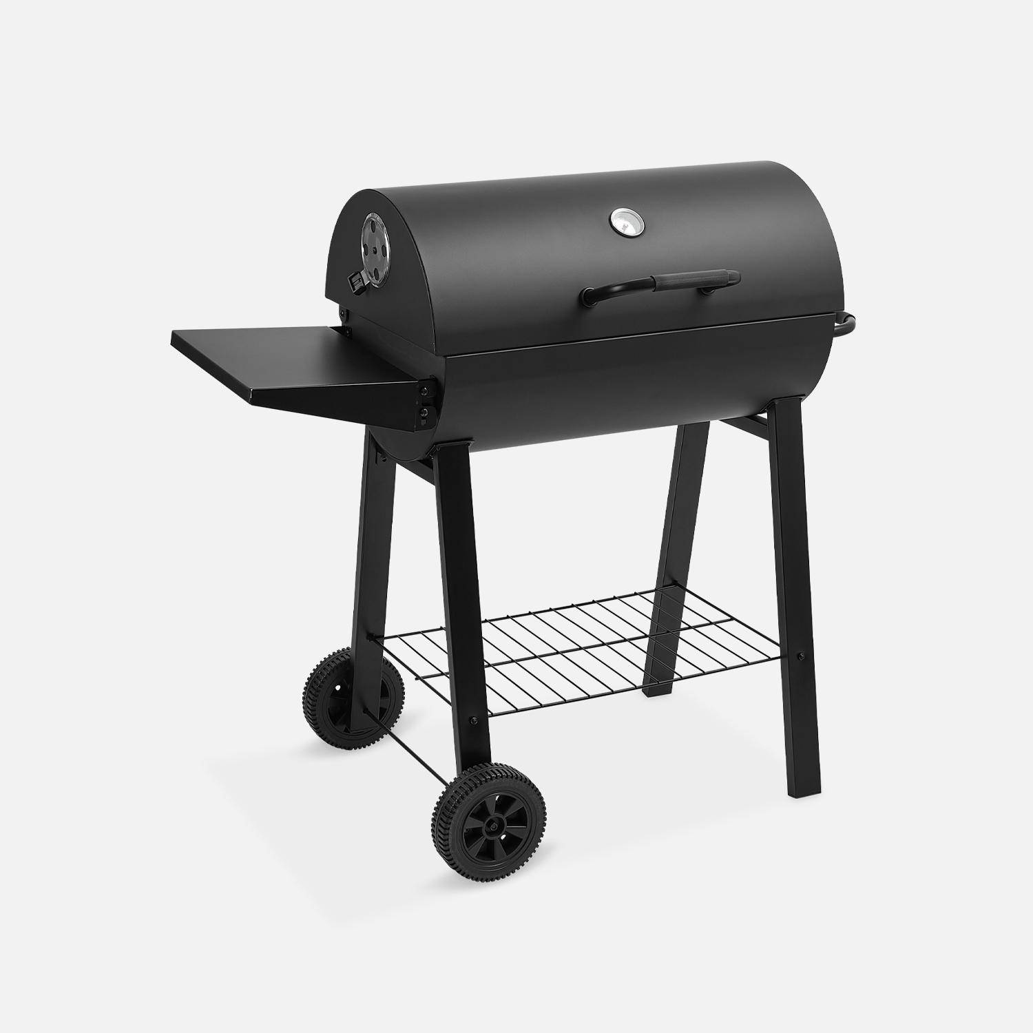 Adrien zwarte houtskoolbarbecue, asvanger, zijplank, wielen,sweeek,Photo4