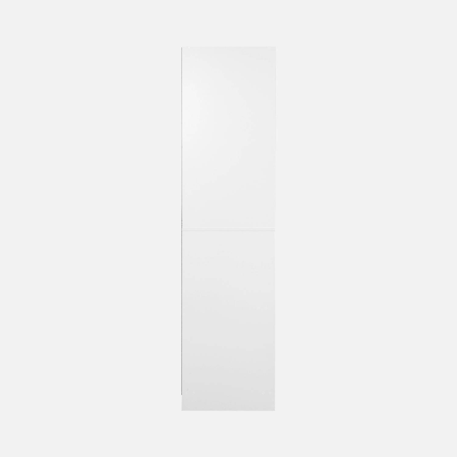 Kleerkastmodule met 4 laden en 1 kleerkast, wit, gelamineerde panelen Photo7