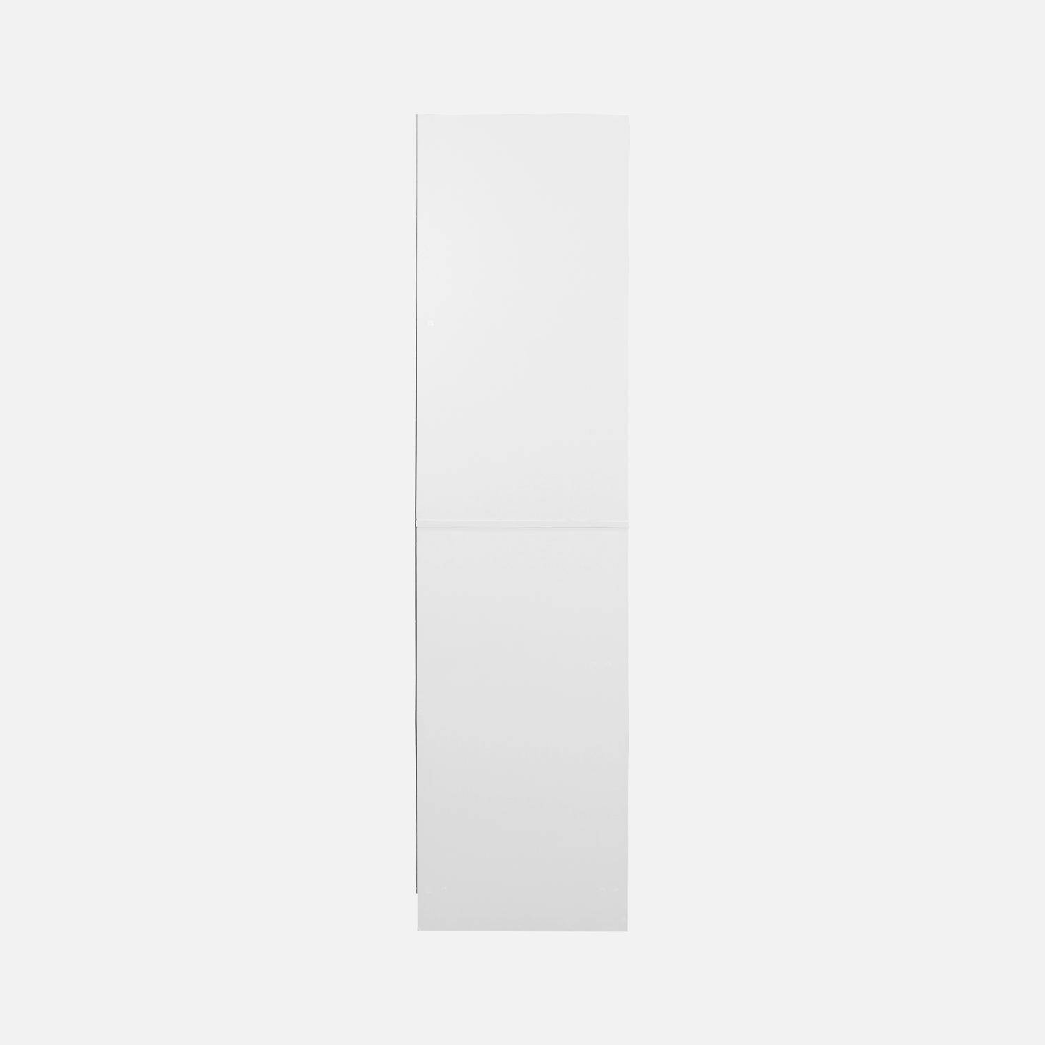 Kledingkastmodule met 5 lades en 2 legplanken, wit, gelamineerde panelen Photo7