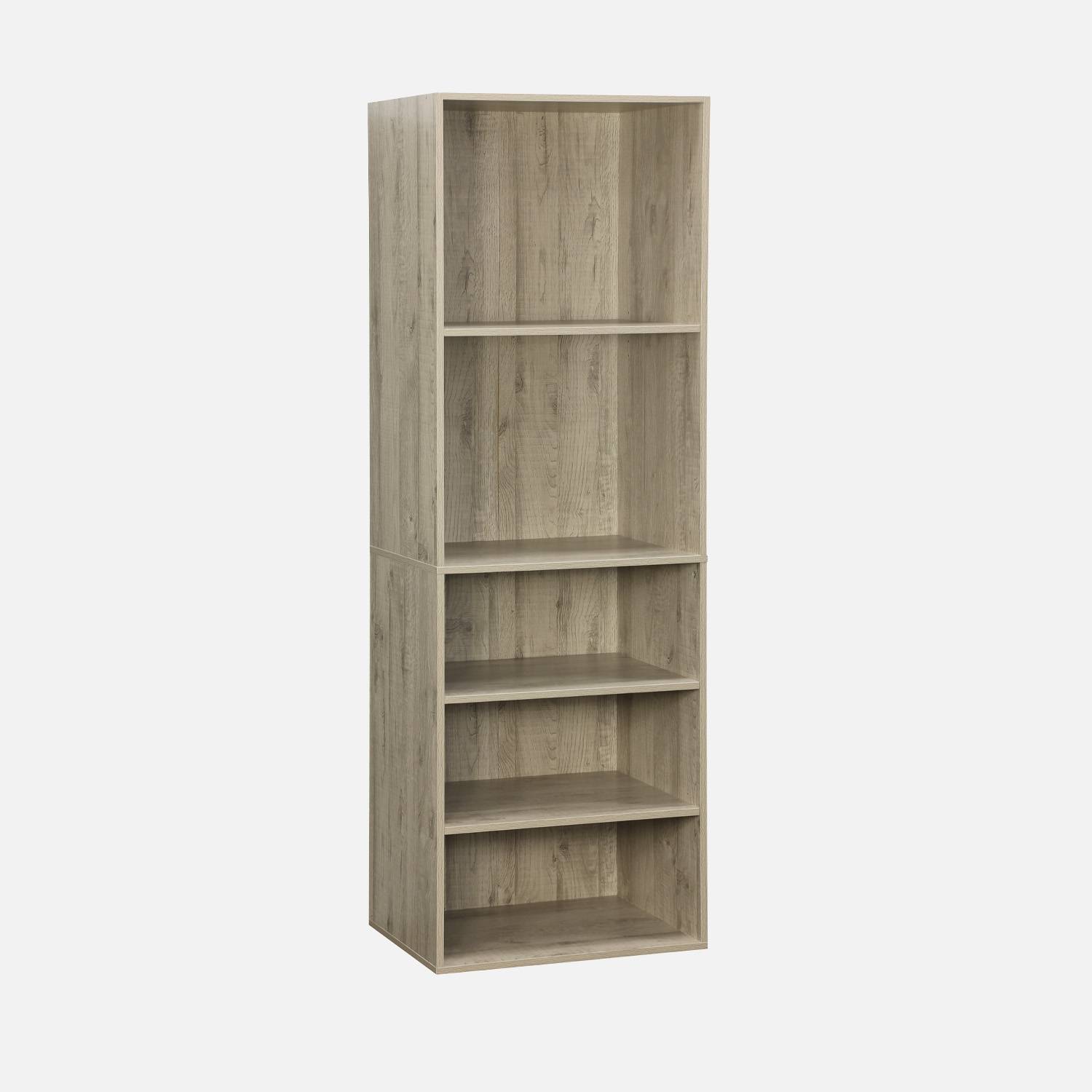 Modular open wardrobe shelf unit, Natural