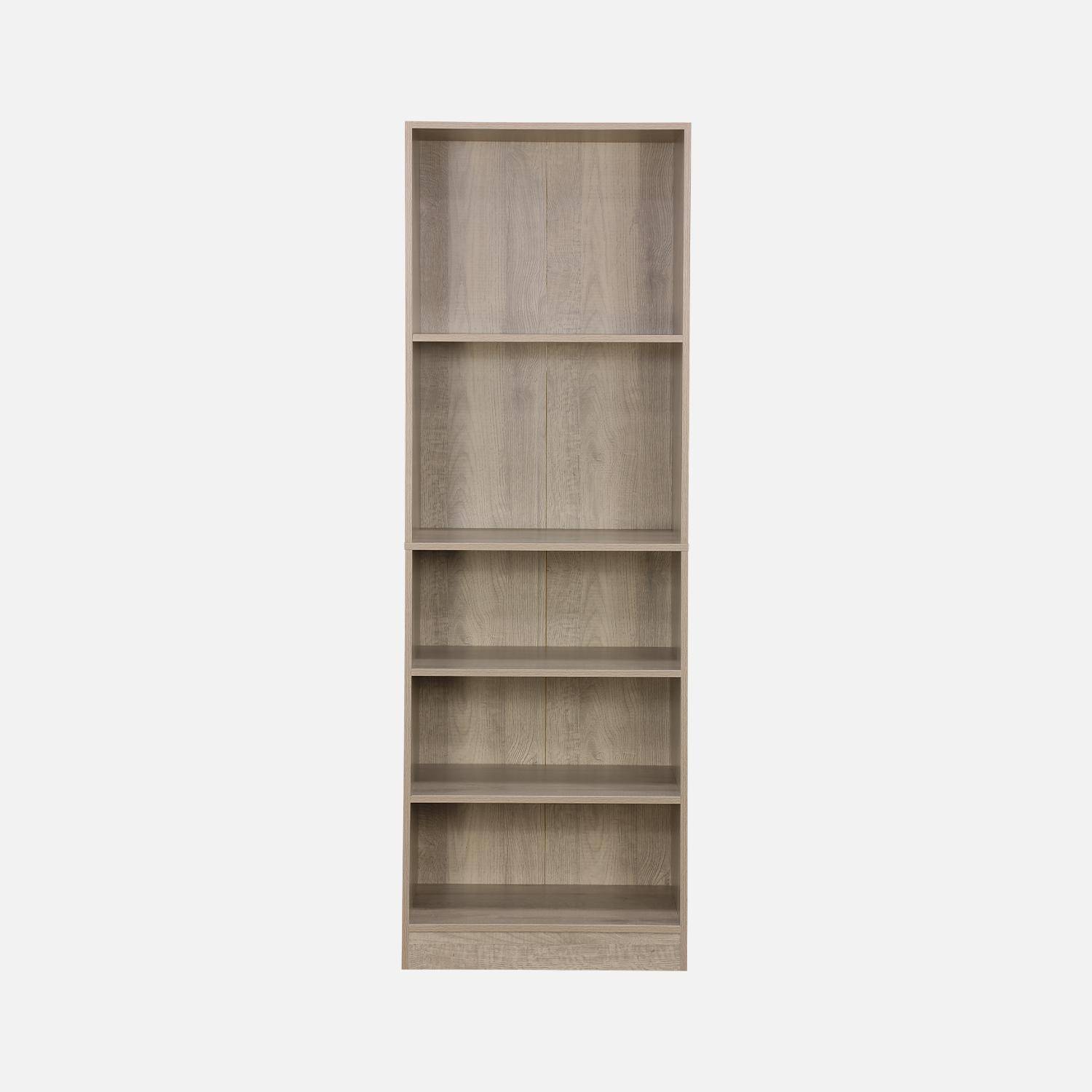 Modular open wardrobe shelf unit, 60x45x180cm, Modulo, 5 shelves, Natural,sweeek,Photo4