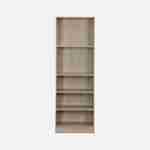 Modular open wardrobe shelf unit, 60x45x180cm, Modulo, 5 shelves, Natural Photo4
