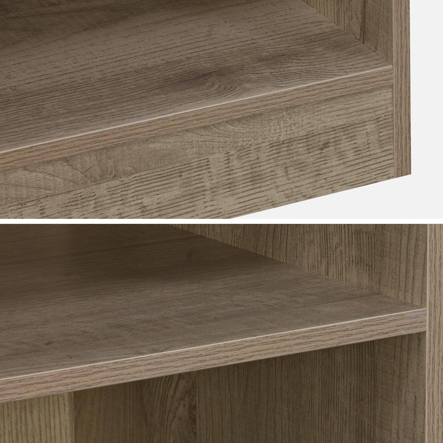 Modular open wardrobe shelf unit, 60x45x180cm, Modulo, 5 shelves, Natural,sweeek,Photo6