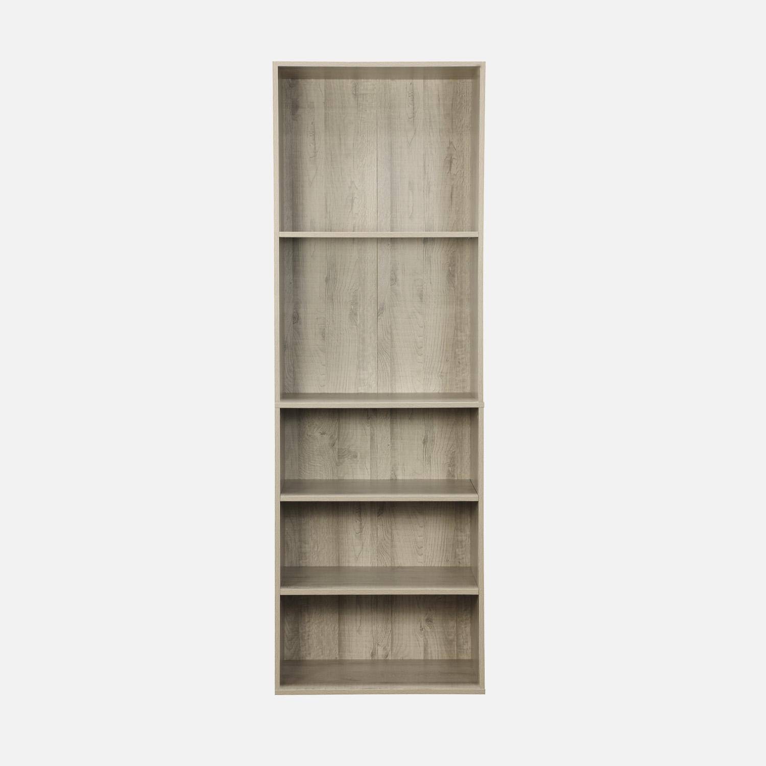 Modulo armadio con 5 ripiani, Modulo, Marrone naturale, 60x45x1800 cm Photo3
